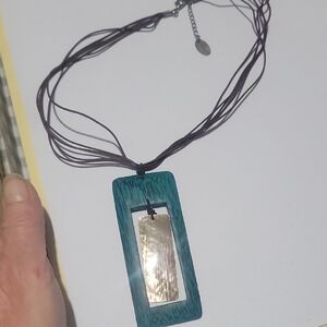 Vintage CARACOL Multi-Strand Shell~Wood & Cord Necklace